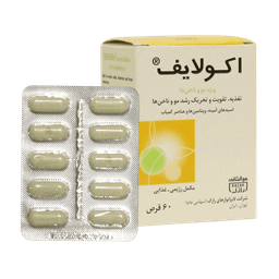 قرص مکمل پوست و ناخن اکولایف (Ekolife) لابراتور رازک بسته 60 عددی