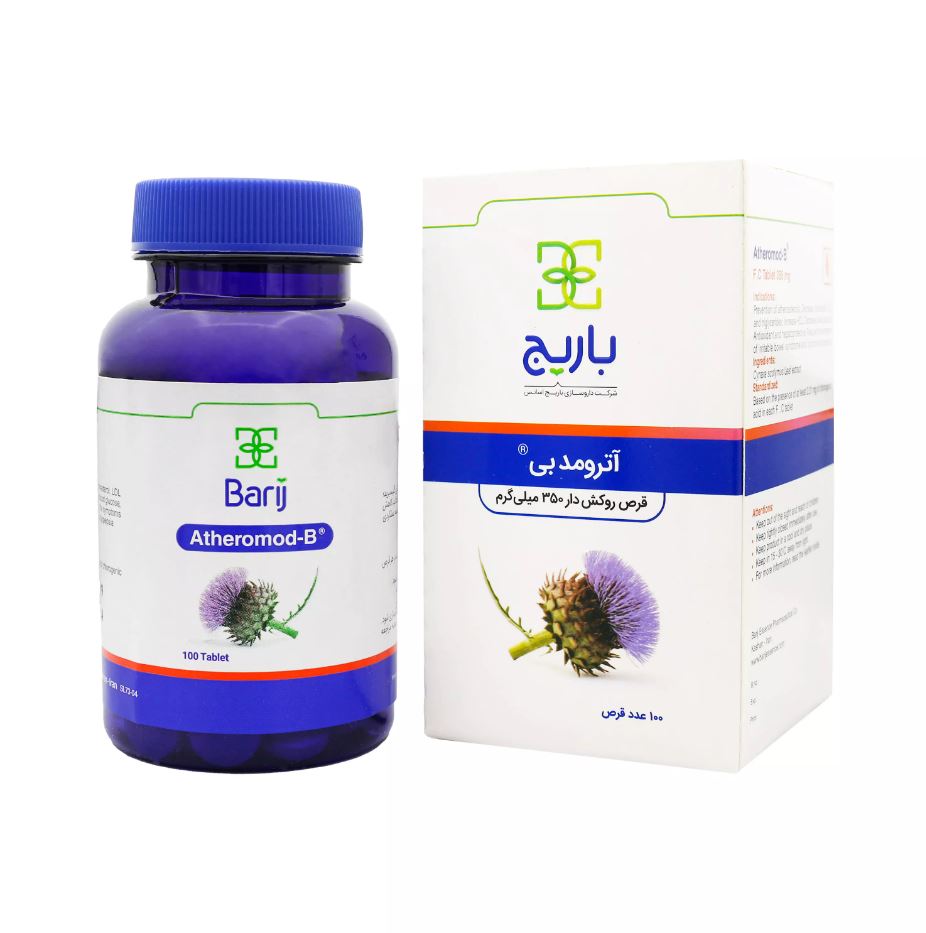 قرص کبد و صفرا آترومد بی (Atheromod B) باریج اسانس بسته 100 عددی