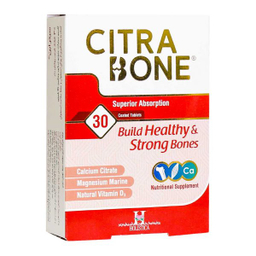 قرص کلسیم سیترابن (Citra Bone) شرکت آرین سلامت سینا بسته 30 عددی