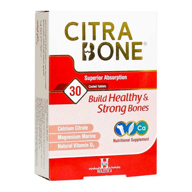 قرص کلسیم سیترابن (Citra Bone) شرکت آرین سلامت سینا بسته 30 عددی