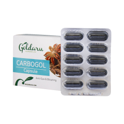 کپسول نفخ و سوی هاضمه کربوگل (Carbogol) شرکت گل دارو بسته 30 عددی