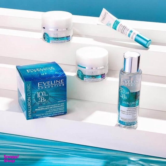 کرم ضد چروک و آبرسان اولاین (Eveline) مدل هیالورون کلینیک +30 حجم 50 میلی لیتر