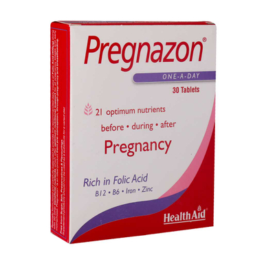 قرص مولتی ویتامین بارداری و شیردهی پرگنازون (Pregnazon) هلث اید بسته 30 عددی