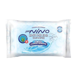 دستمال مرطوب پاک کننده نینو (Nino) مخصوص دست و صورت بسته 10 عددی