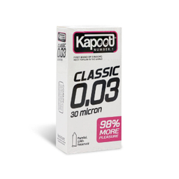 کاندوم کاپوت (Kapoot) مدل 0.03 Classic بسته 10 عددی