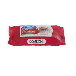 دستمال مرطوب پاک‌ کننده آرایش چشم کامان (Comeon) مدل Sensitive Eye بسته 10 عددی