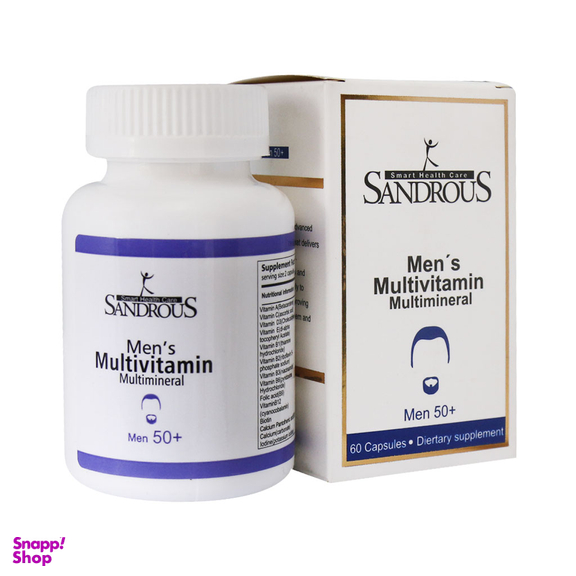 کپسول مولتی ویتامین مولتی مینرال آقایان بالای 50 سال (Multivitamin Multimineral) سندروس بسته 60 عددی