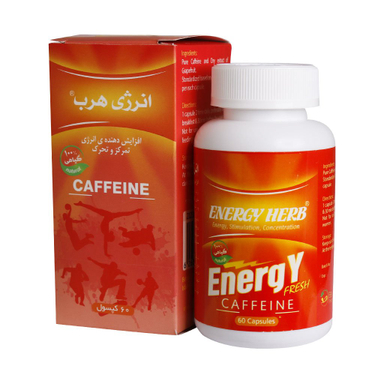کپسول کافیین انرژی هرب (Energy Herb) شرکت بهتا دارو بسته 60 عددی