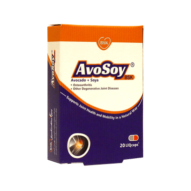 کپسول تقویت مفاصل و استخوان آوسوی (Avosoy) شرکت بنیان سلامت کسری بسته 20 عددی