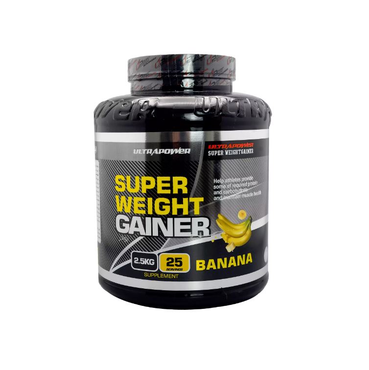 مکمل غذایی سوپر ویت گینر اولترا پاور (Ultra Power Super Weight Gainer) شرکت پگاه طعم موزی وزن 2.5 کیلوگرم