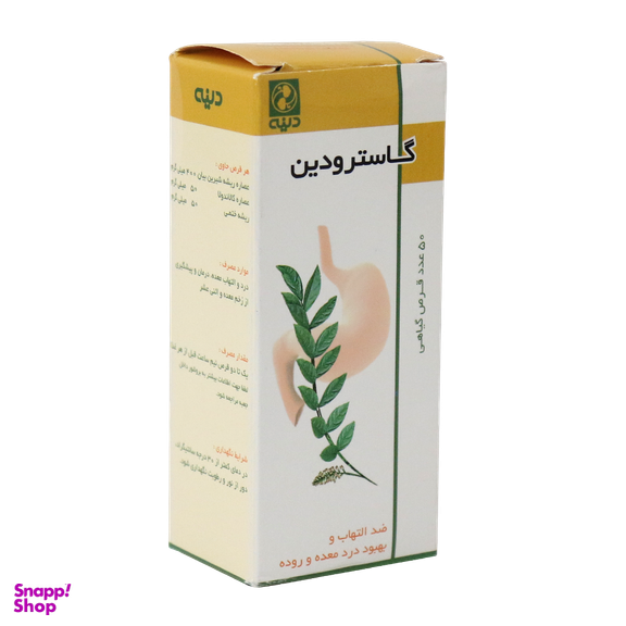 قرص آنتی رفلاکس و زخم معده گاسترودین (Gastrodin) مجتمع صنایع دینه ایران بسته 50 عددی