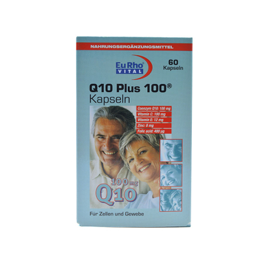 قرص مکمل کیوتن پلاس 100 (Q10 Plus 100) یورو ویتال بسته 60 عددی