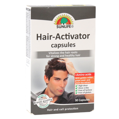 قرص تقویت مو هیر اکتیواتور (Hair Activator) شرکت سان لایف بسته 30 عددی
