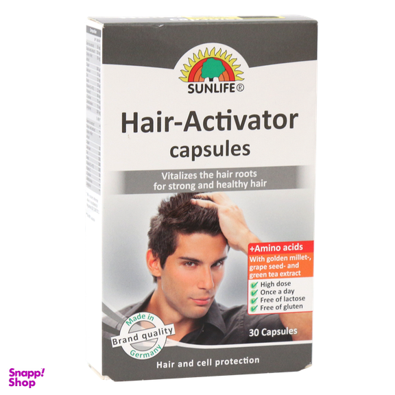 قرص تقویت مو هیر اکتیواتور (Hair Activator) شرکت سان لایف بسته 30 عددی