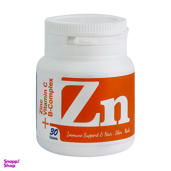 قرص زینک ویتامین سی و ب کمپلکس (Pad Zinc Vitamin C And B Complex) نوتری پاد بسته 30 عددی