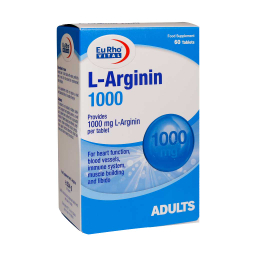 قرص ال آرژینین 1000 (L Arginin 1000) یورو ویتال بسته 60 عدد