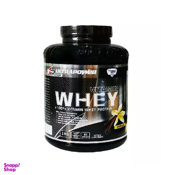 پودر وی پروتیین و پرمیکس ویتامین (Vitamin Whey Protein) شرکت شیر خشک نوزاد پگاه طعم وانیلی وزن 2 کیلوگرم