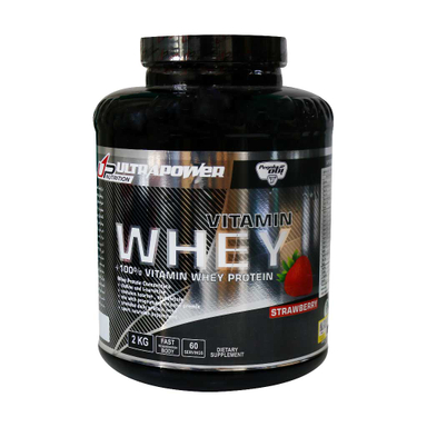 پودر وی پروتیین و پرمیکس ویتامین (Vitamin Whey Protein) شرکت شیر خشک نوزاد پگاه طعم توت فرنگی وزن 2 کیلوگرم