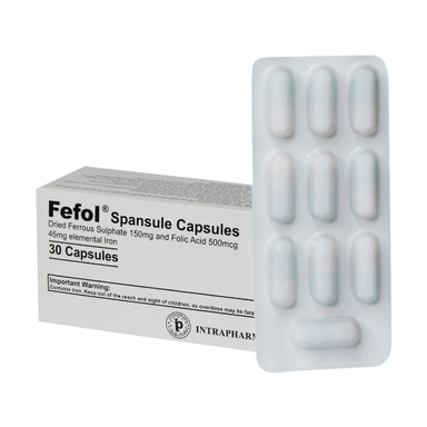 قرص فیفول (Fefol) اینترافارم بسته 30 عددی
