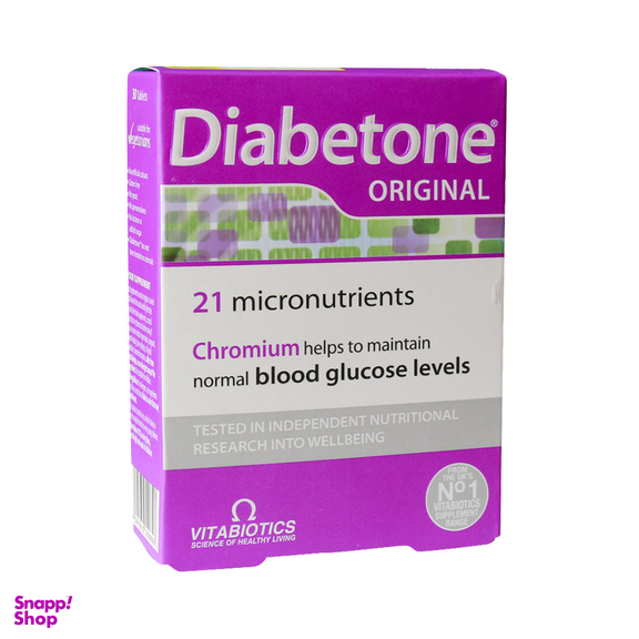 قرص مولتی ویتامین-مینرال دیابتون (Diabetone) ویتابیوتیکس بسته 30 عددی