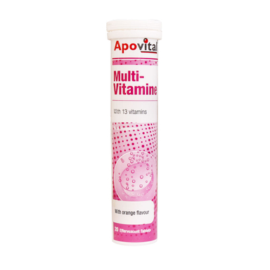 قرص جوشان مولتی ویتامین (Multi Vitamine) آپوویتال بسته 20 عددی