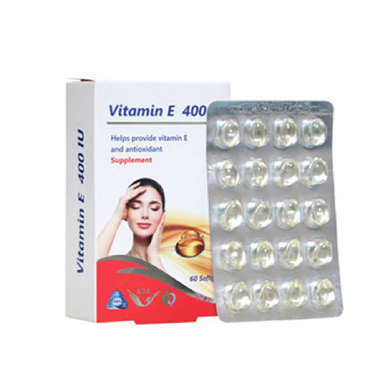 سافت ژل ویتامین ای 400 واحدی (Vitamin E 400 IU) سیمرغ دارو عطار بسته 60 عددی