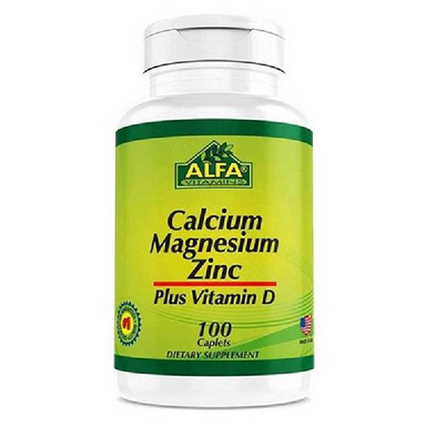قرص مکمل کلسیم منیزیم زینک و ویتامین دی (Calcium Magnesium Zinc Plus Vitamin D) شرکت آلفا ویتامین بسته 100 عددی