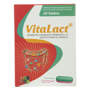 قرص مولتی ویتامین ویتالاکت (Vitalact) زیست تخمیر بسته 30 عددی