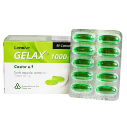 کپسول ملین ژلاکس 1000 روغن کرچک داروسازی دانا بسته 50 عددی