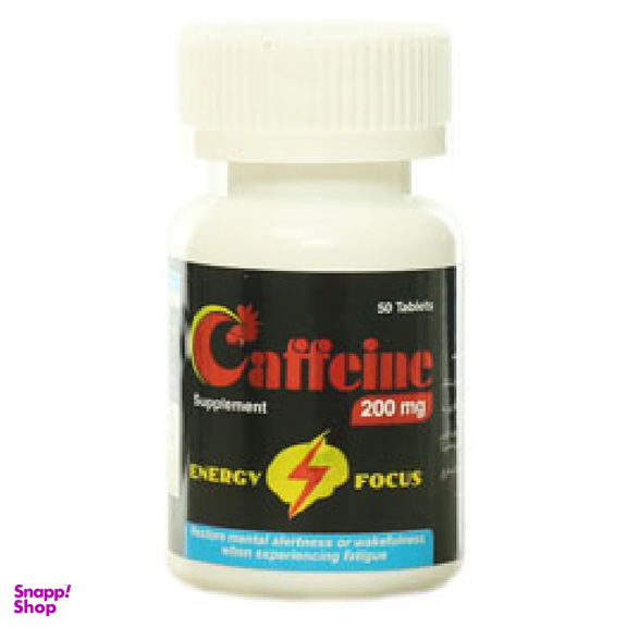 قرص کافیین 200 میلی گرم انرژی فوکس (Energy Focus Caffeine 200 mg) داروپخش بسته 50 عددی