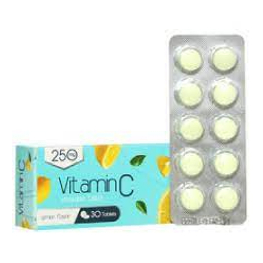 قرص جویدنی ویتامین سی 250 میلی گرمی (Vitamin C 250 mg) های هلث بسته 30 عددی