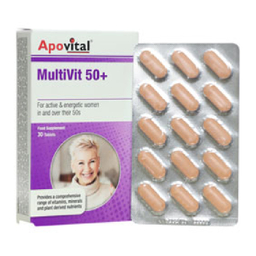 قرص مولتی ویت بانوان بالای 50 سال (Multivit Over 50 Years For Women) آپوویتال بسته 30 عددی