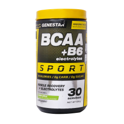 پودر بی سی ای ای و ب6 و الکترولیت (BCAA And B6 And Electrolytes) ژن استار طعم آناناس وزن 420 گرم