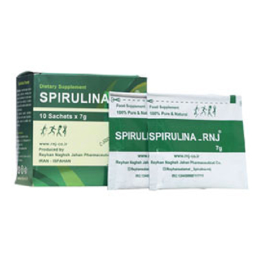 پودر اسپیرولینا آر ان جی (Spirulina rnj) ریحان نقش جهان بسته 10 عددی