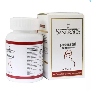 کپسول مکمل بارداری (Prenatal Supplement) سندروس بسته 60 عددی