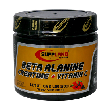 پودر بتاآلانین و کراتین و ویتامین سی (Beta Alanine Plus Creatine + Vitamin C) طعم چند میوه ساپلند نوتریشن وزن 300 گرم