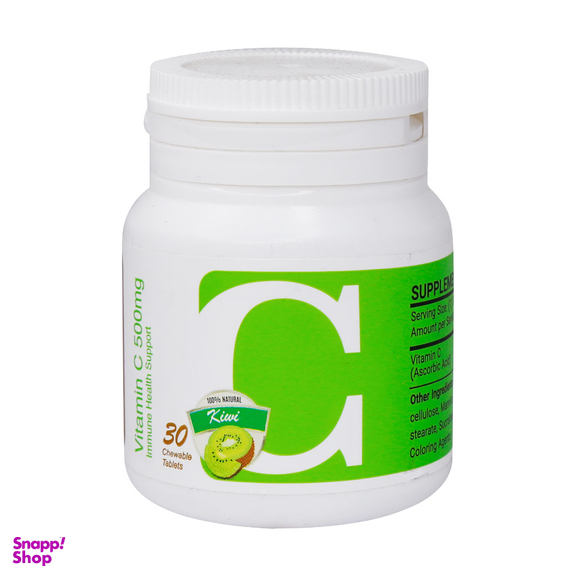 قرص جویدنی ویتامین سی 500 نوتری پاد (Nutri Pad) طعم کیوی بسته 30 عددی