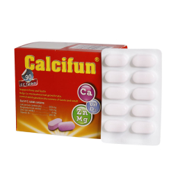 قرص کلسی فان (Calcifun) شرکت دارو سازی رها بسته 90 عددی