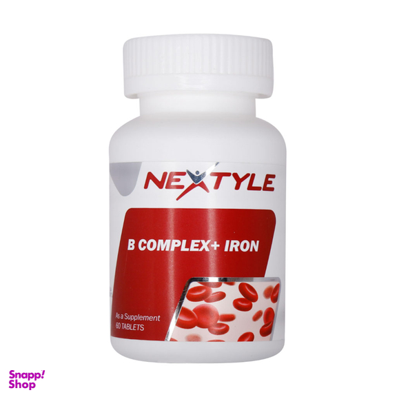 قرص ب کمپلکس پلاس آهن (B Complex Plus Iron) نکستایل بسته 60 عددی