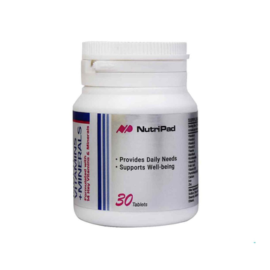 قرص مولتی ویتامین پلاس مواد معدنی (Multi Vitamins Plus Minerals) نوتری پاد بسته 30 عددی