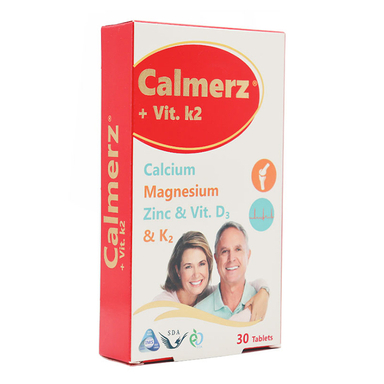 قرص کلسیم کالمرز پلاس کا2 (Calmerz Plus K2) سیمرغ دارو عطار بسته 30 عددی