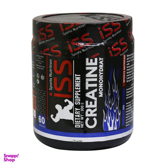 پودر کراتین مونوهیدرات (Creatine Monohydrat) آی اس اس حجم 300 گرم