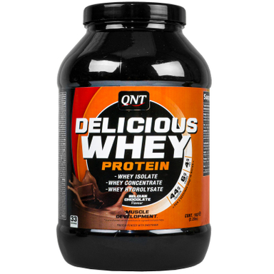 پودر دلیشس وی (Delicious Whey)کیو ان تی طعم شکلات بلژیکی حجم 2.2 کیلوگرم