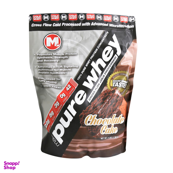 پودر مکس پیور وی (Max Pure Whey) مکس ماسل کیک شکلاتی حجم 1.362 گرم