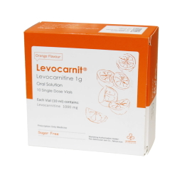 محلول لووکارنیت (Levocarnit) پارس بهروزان جم فارما طعم پرتقال بسته 10 عدد