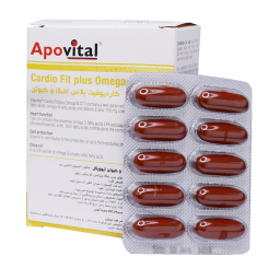 کپسول تقویت قلب کاردیو فیت پلاس امگا و کیوتن (Cardio Fit Plus Omega And Q10)آپوویتال بسته 30 عددی