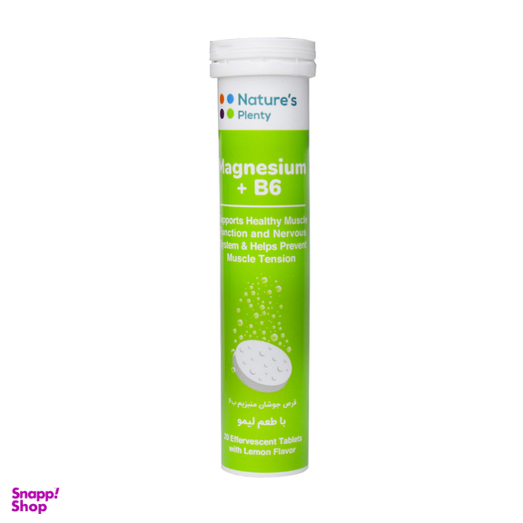 قرص جوشان منیزیم و بی 6 (Magnesium Plus B6) نیچرز پلنتی بسته 20 عددی