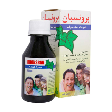 شربت سرماخوردگی و سرفه برونسبان (Bronsban) سبز دارو حجم 120 میلی لیتر