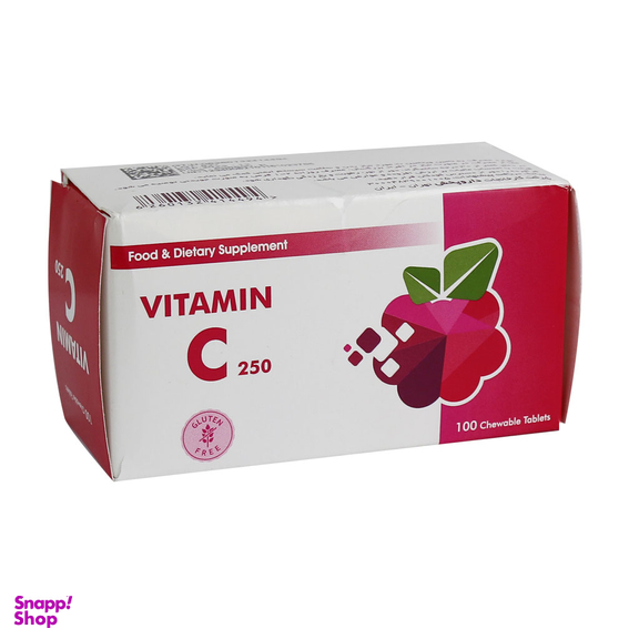 قرص ویتامین سی جویدنی 250 میلی گرم (Vitamin C 250 mg 100) اسوه بسته 100 عددی