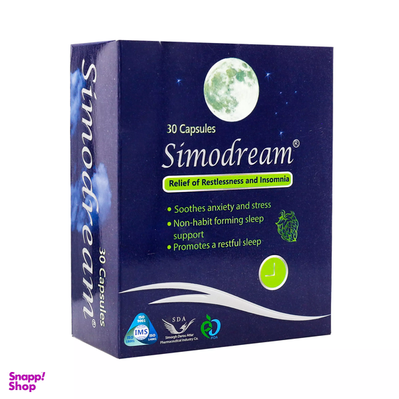 کپسول تنظیم خواب سیمودریم (Simodream) سیمرغ دارو عطار بسته 30 عددی